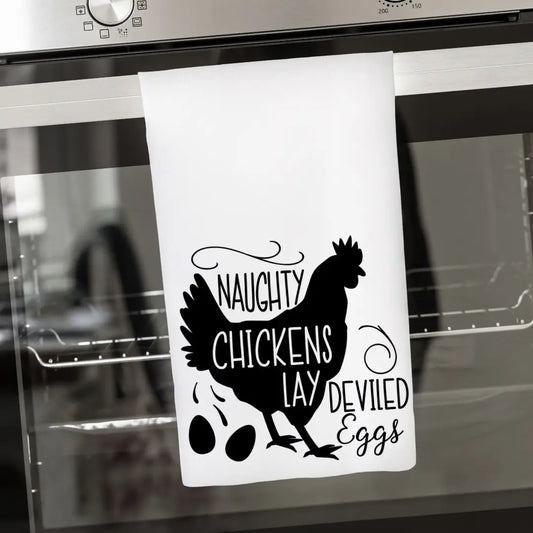 Naughty Chickens Farmhouse Kitchen Towel