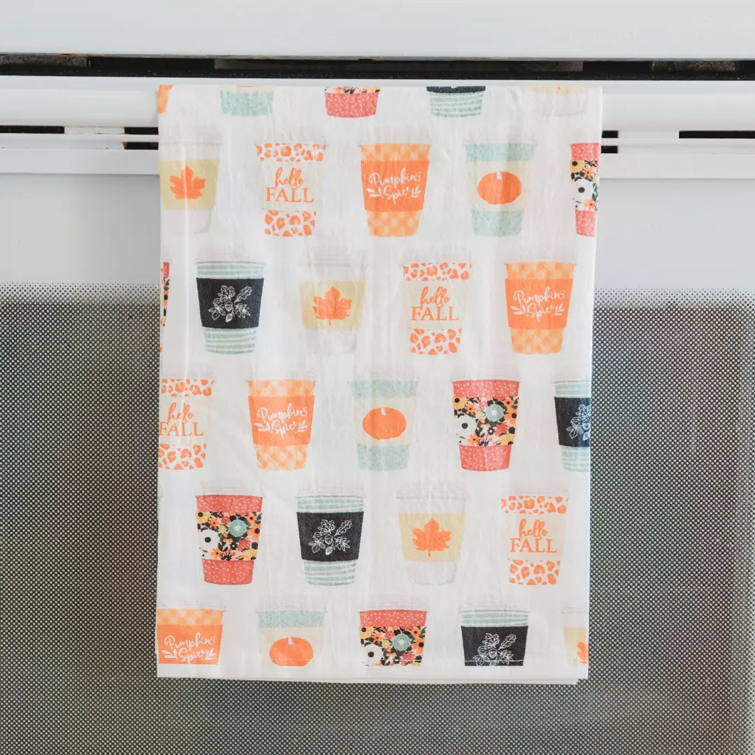 Extra Large Pumpkin Spice Kitchen Towel