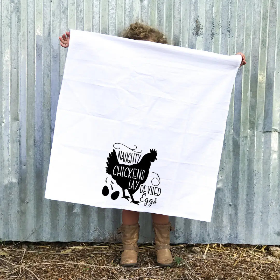 Naughty Chickens Farmhouse Kitchen Towel