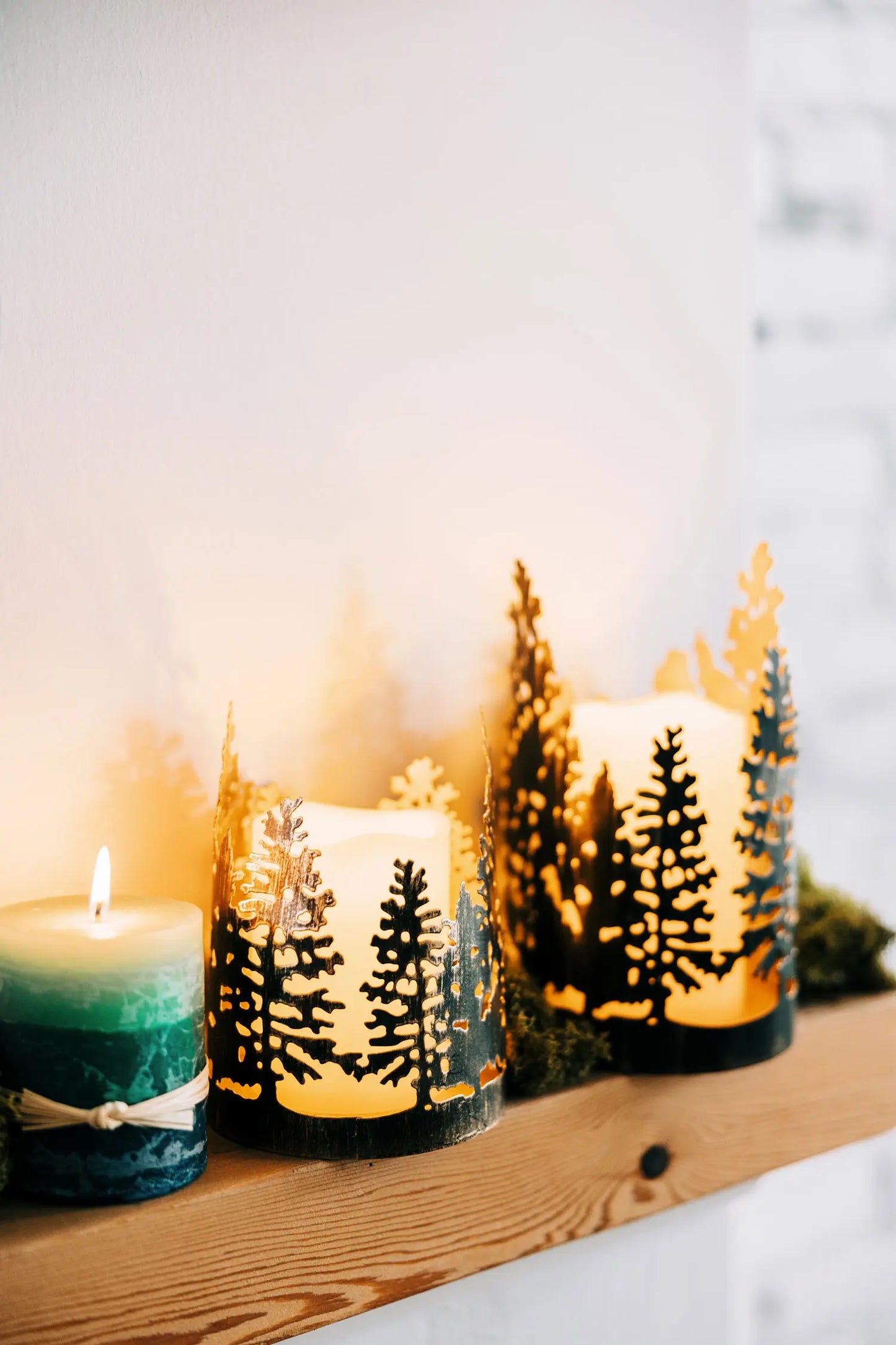 Forest Shimmer Candleholder Medium